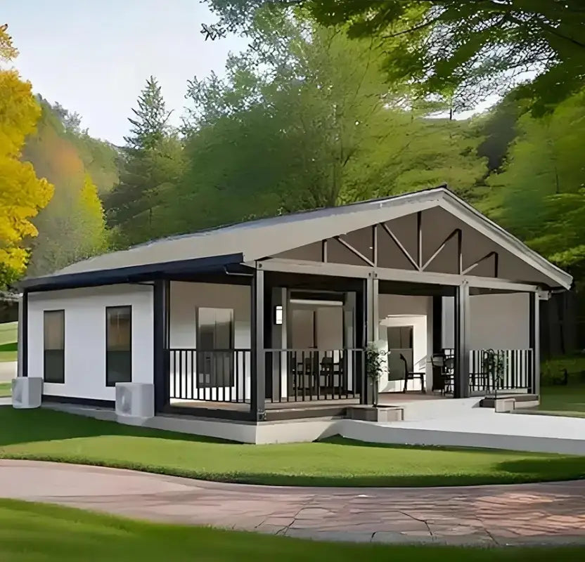 Modern Prefab Tiny Home | 40ft Expandable Container House | 2-Bedroom Prefab Steel Home with Energy-Efficient Design